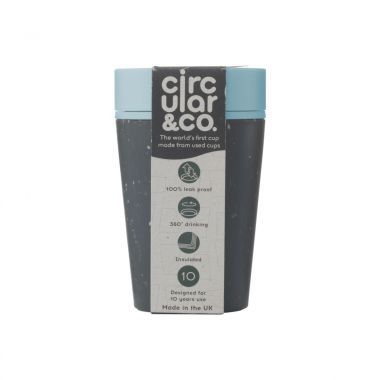 Zwart / blauw Circular&Co | Recycled Coffee Cup | 227 ml 