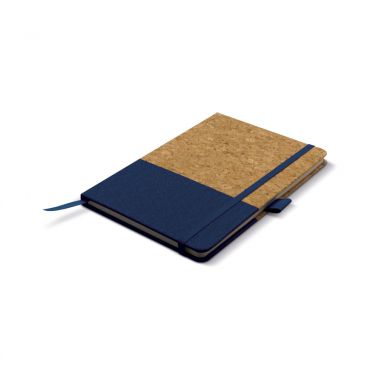 Donkerblauwe Kurk notitieboek | A5 | Twee-kleurig