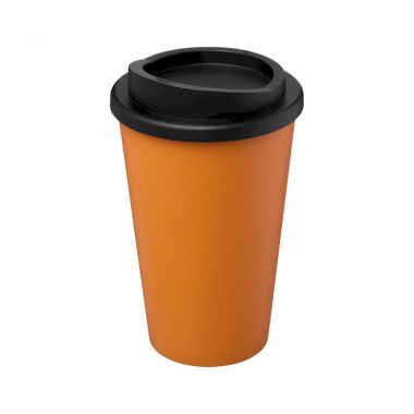 Oranje /  zwart Coffee to go beker | Gerecycled | 350 ml