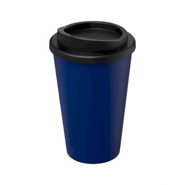 Blauw /  zwart Coffee to go beker | Gerecycled | 350 ml