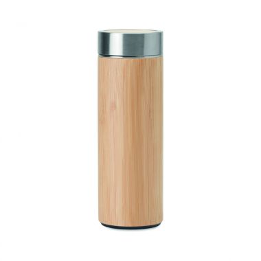 Lichtbruine Thermosfles | Bamboe | 400 ml