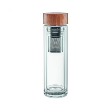 Transparante Glazen theefles | Dubbelwandig | 420 ml