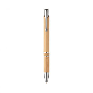 Bruine Bamboe pen | Metalen details