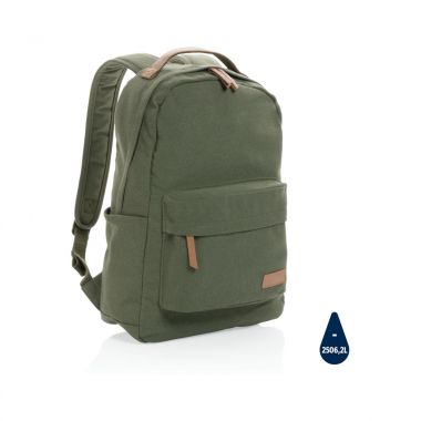 Groene Recycled canvas laptop rugzak
