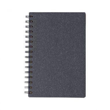 Zwarte Gerecycled notitieboek | Wire-o | A5