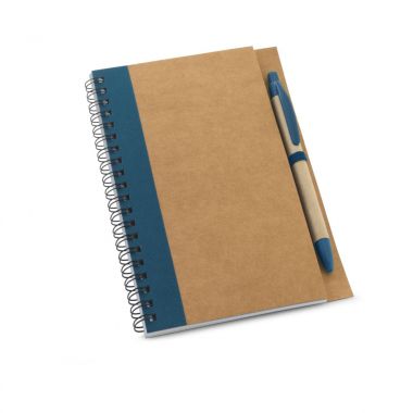 Blauwe Kraft notitieboekje | Met balpen