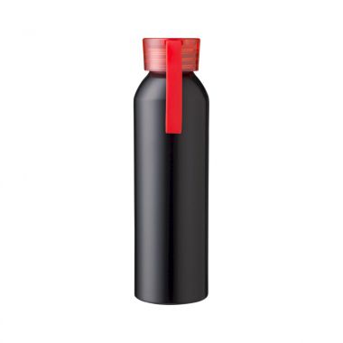 Rode Drinkfles zwart | Gerecycled aluminium | 650ml
