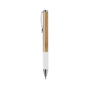 Witte Bamboe pen | Rubber grip