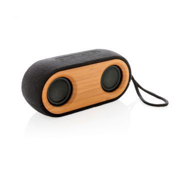 Zwart /  bruin Bamboe speaker | Dubbel | 10 Watt