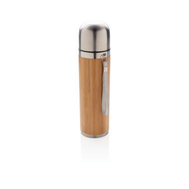 Bruine Bamboe thermosfles | Vacuüm | 450 ml