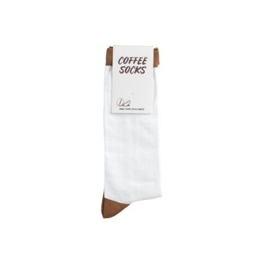 Wit / bruin Coffee Socks | Recycled sokken