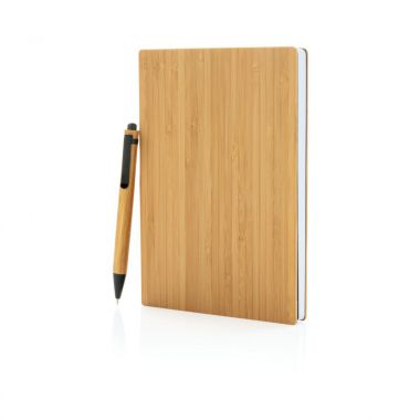 Bruine A5 Bamboe notitieboek | Met pen