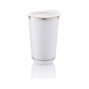 Witte Koffiemok RVS | Recyclebaar | 350 ml