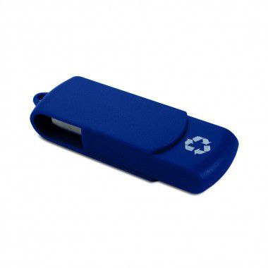 Blauwe USB stick gerecycled | 2GB