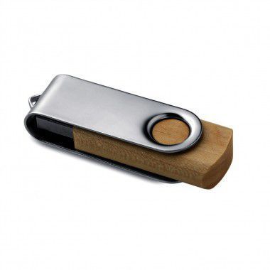 Lichtbruine USB stick hout | 1GB