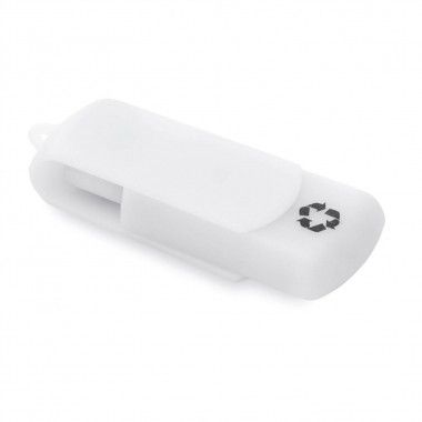 Witte USB stick gerecycled | 2GB