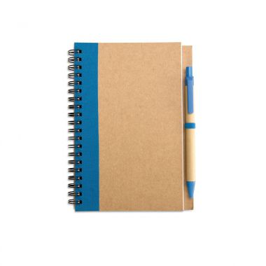 Blauwe Notitieboekje biologisch | Gekleurd