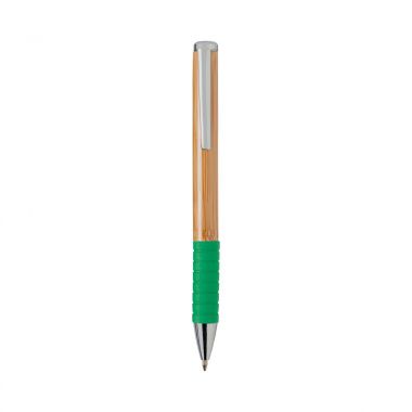 Groene Bamboe pen | Rubber grip