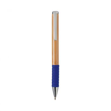 Blauwe Bamboe pen | Rubber grip