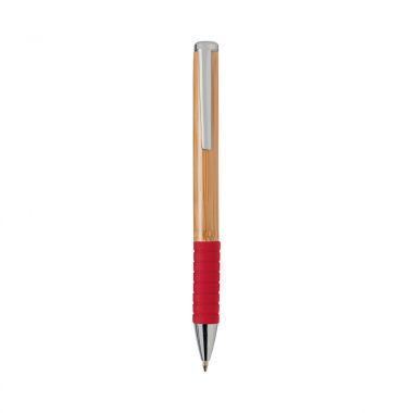 Rode Bamboe pen | Rubber grip